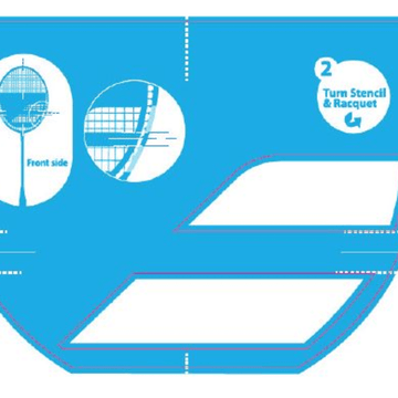 Stencil Logo Badminton