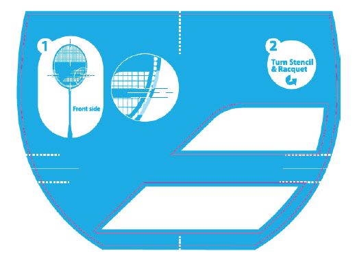 Stencil Logo Badminton